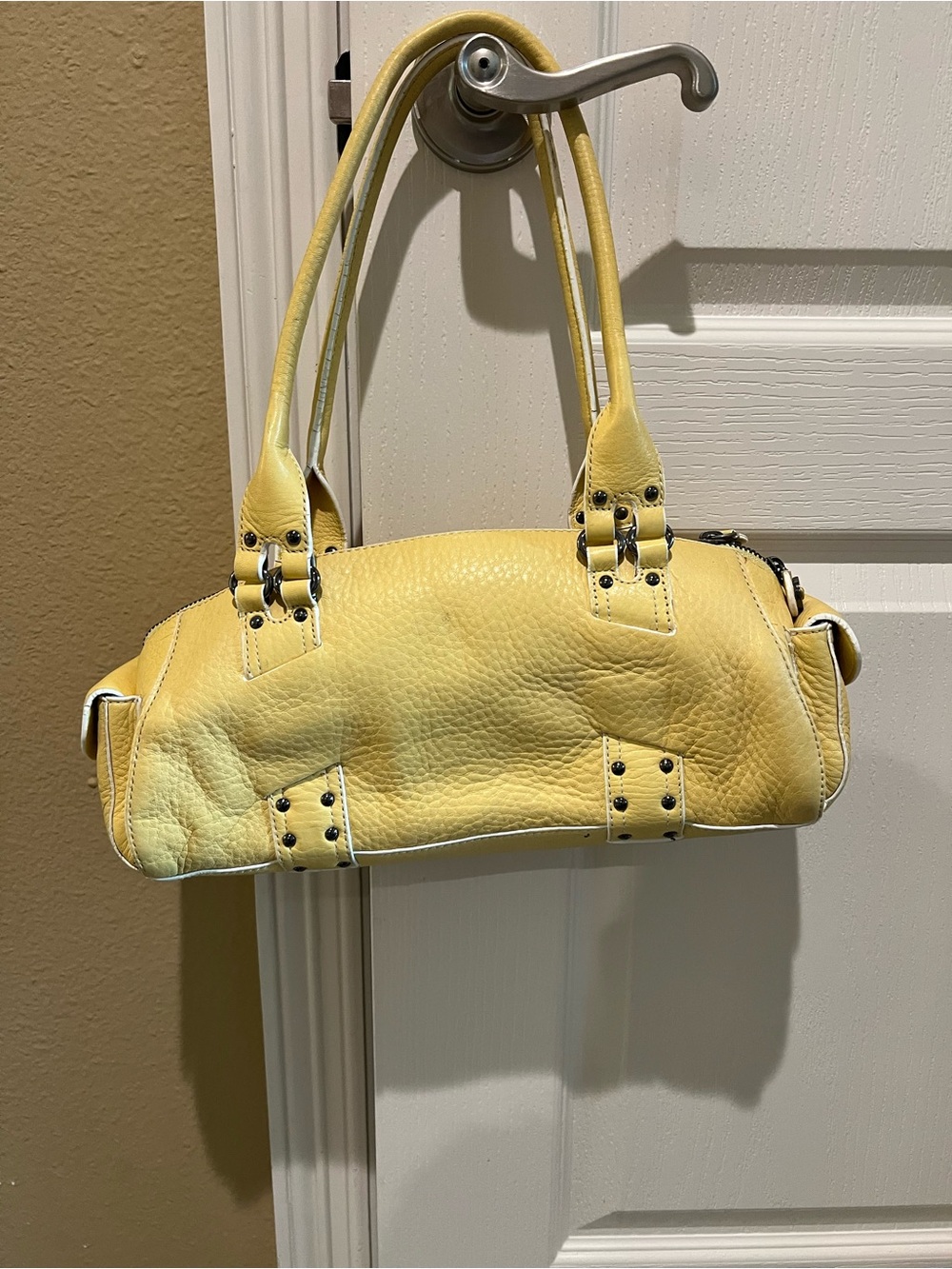 Cole Haan Yellow Leather Shoulder Bag